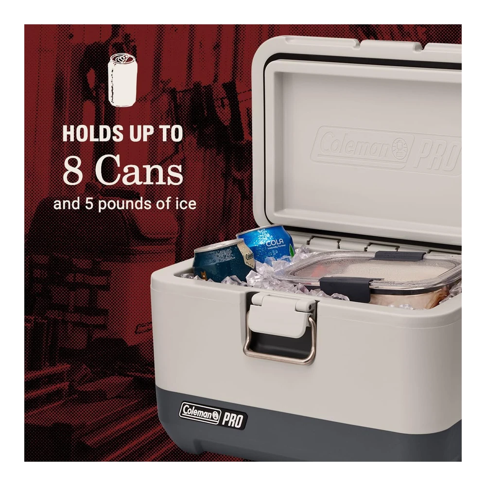 Coleman Pro Heavy-Duty Insulated Hard Cooler Lunchbox - Durable Portable Cooler for  Rugged Outdoor Use & Jobsites - Anchor Points for  Secure Transportation & Portability
