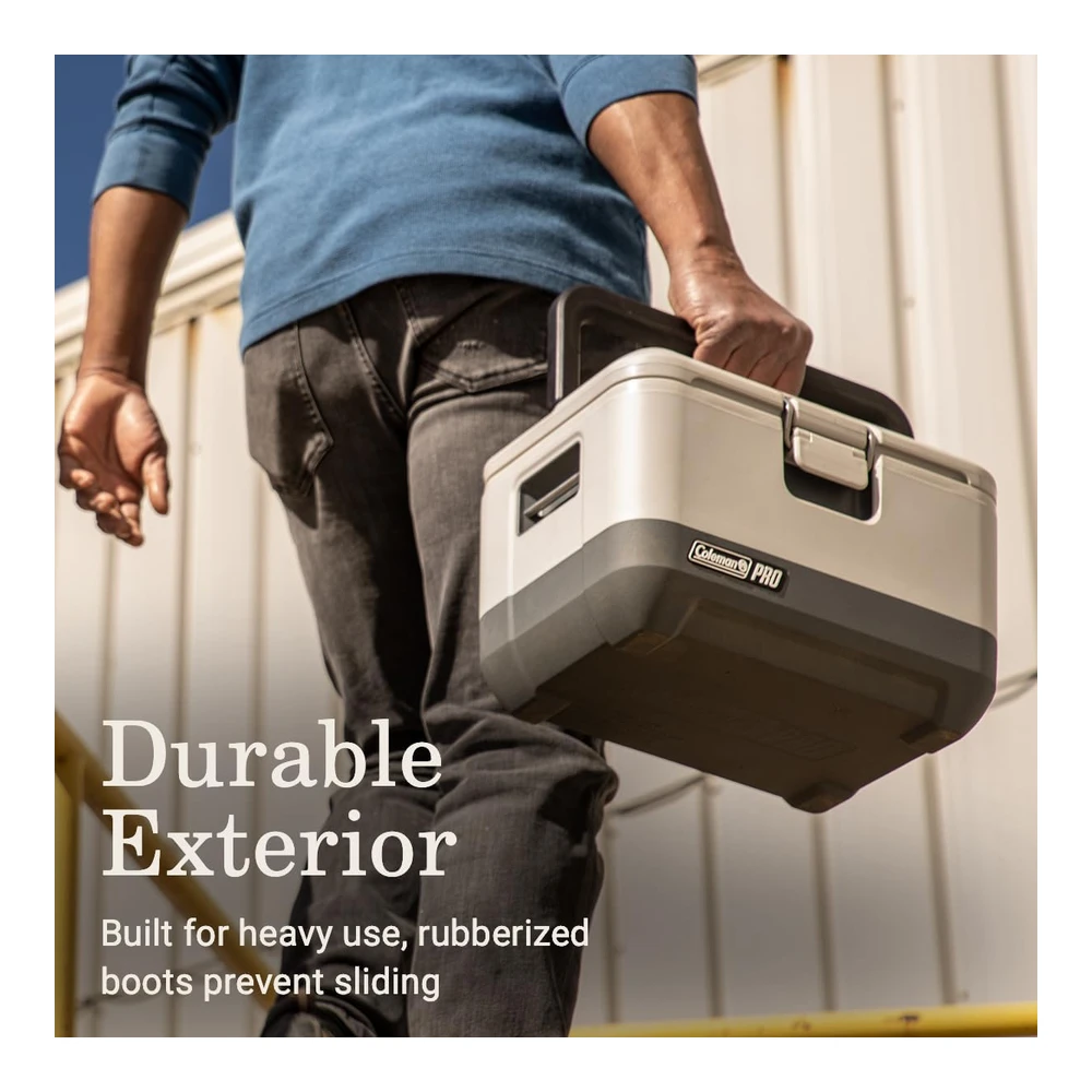 Coleman Pro Heavy-Duty Insulated Hard Cooler Lunchbox - Durable Portable Cooler for  Rugged Outdoor Use & Jobsites - Anchor Points for  Secure Transportation & Portability