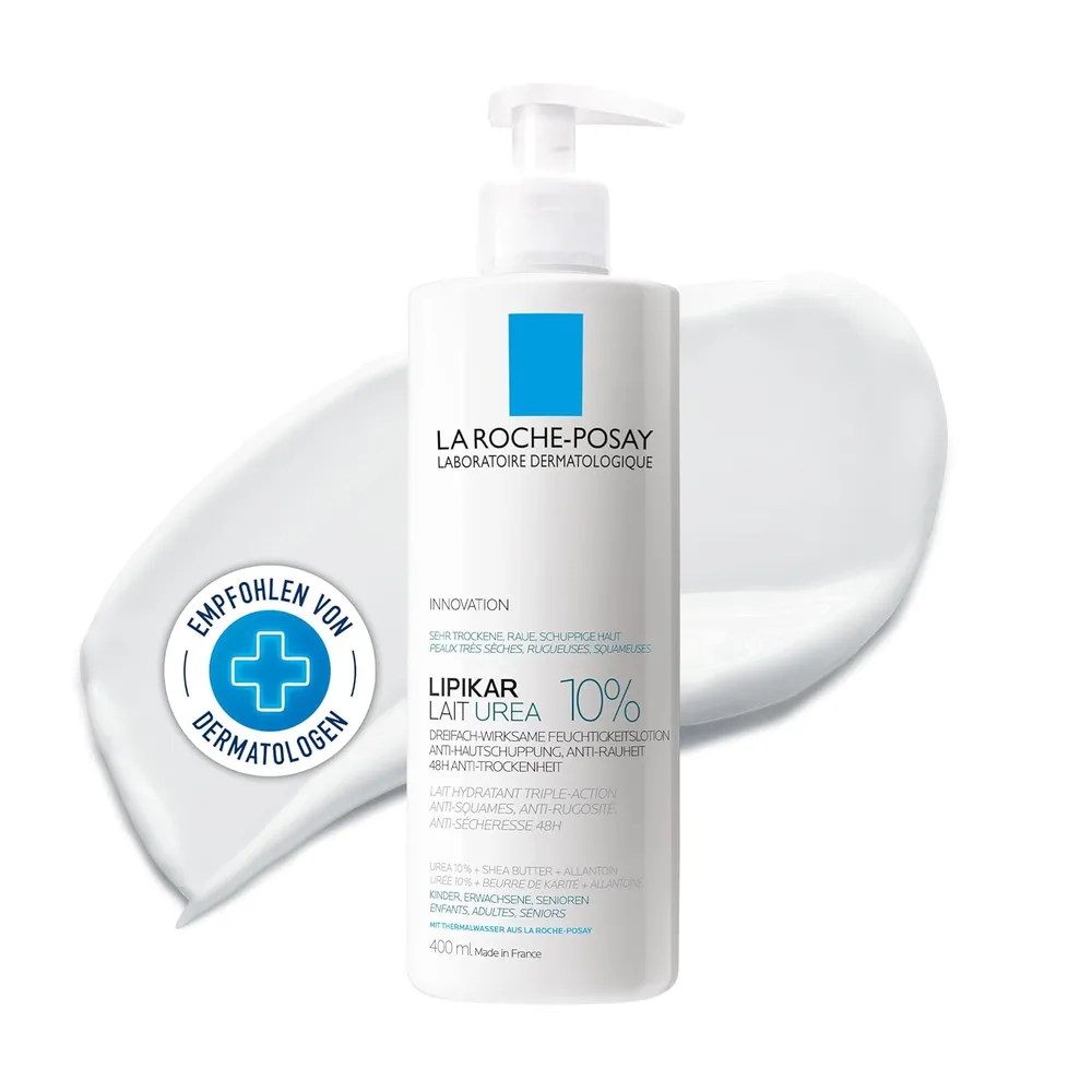 LOCIÓN CORPORAL SUAVIZANTE UREA 10% LIPIKAR LA ROCHE-POSAY 13.5 OZ / 400 ML
