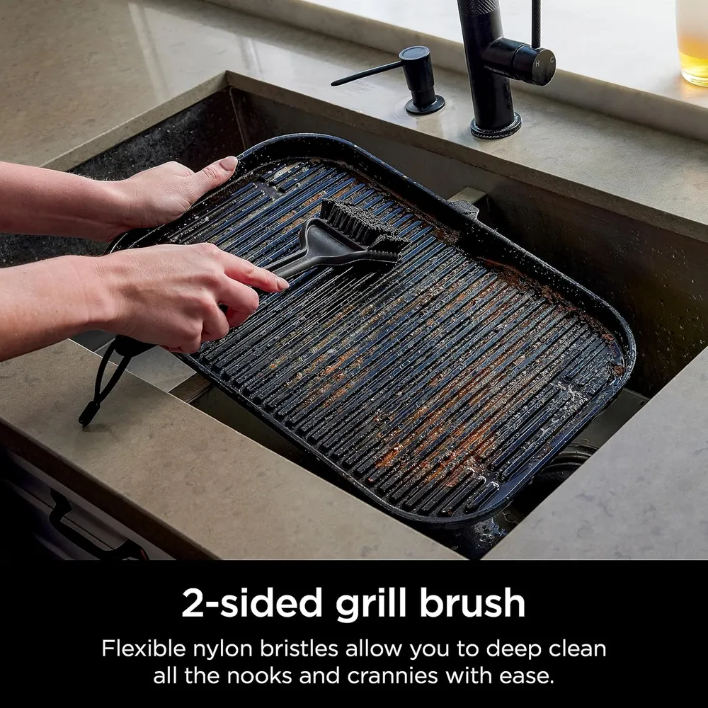 Ninja cepillo limpieza XSKBRUSHXL Woodfire parrillas OG700-900 resistente | Negro