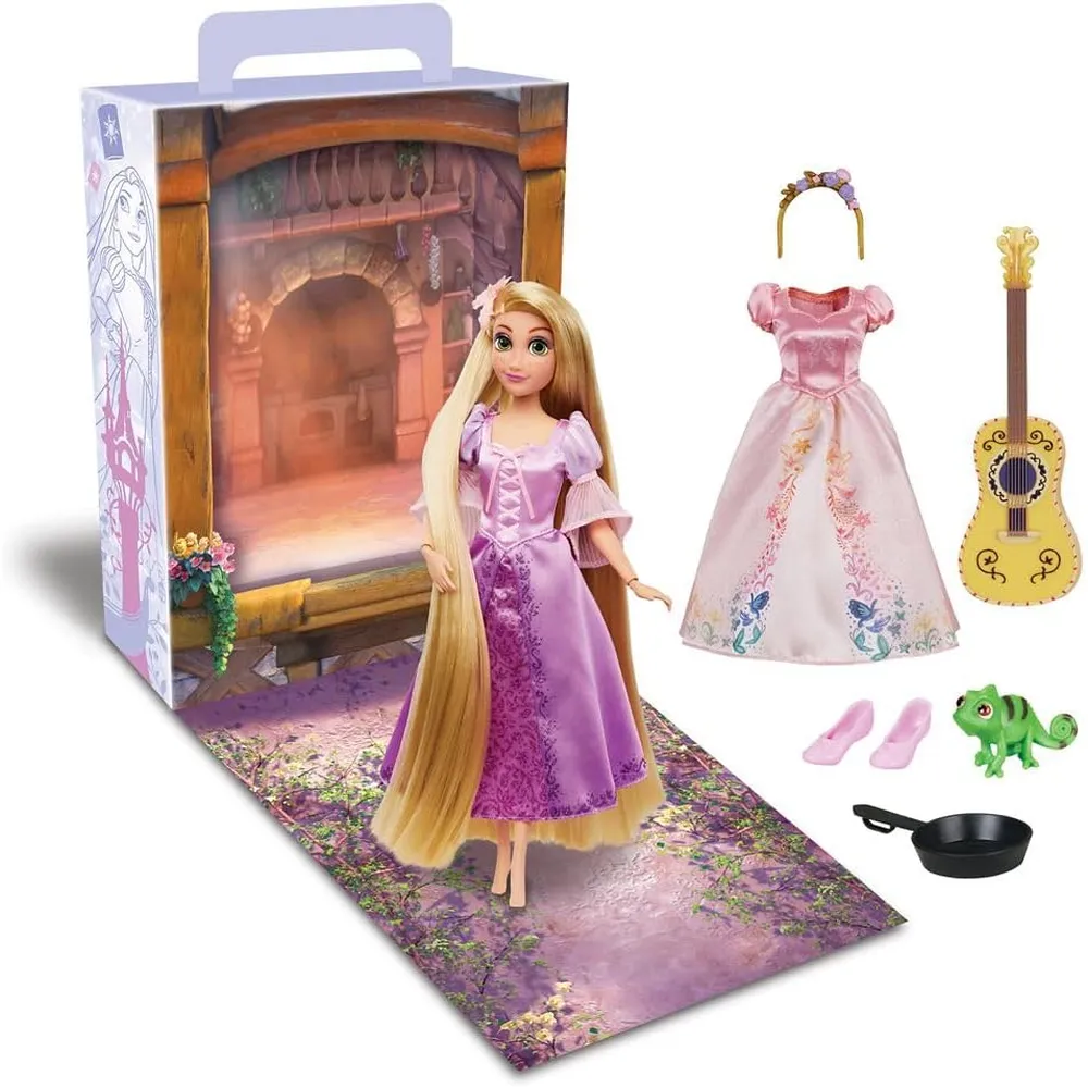DISNEY Rapunzel muñeca princesa 11"/28 cm con accesorios