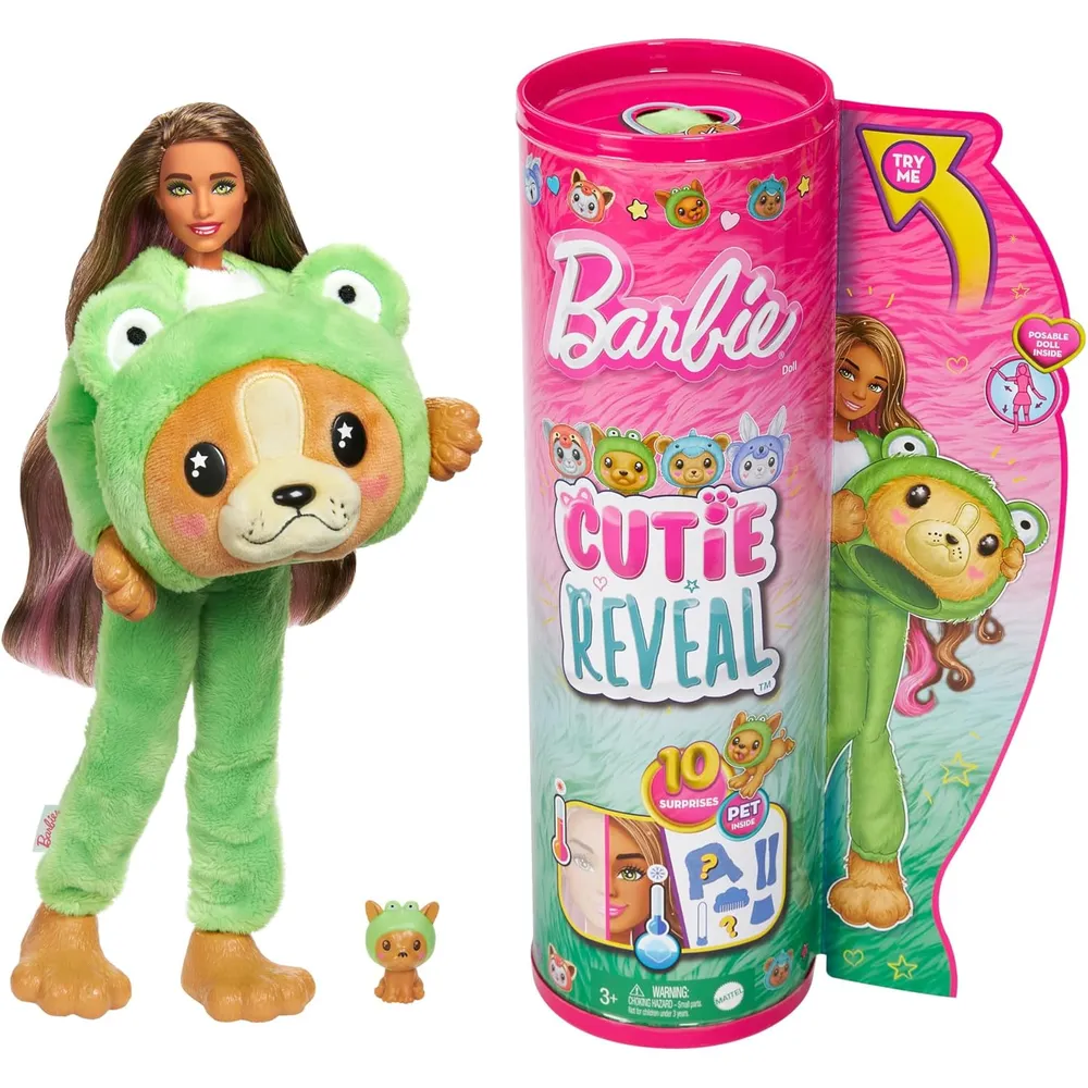 BARBIE CUTIE REVEAL DISFRAZ DE RANA CON SORPRESAS