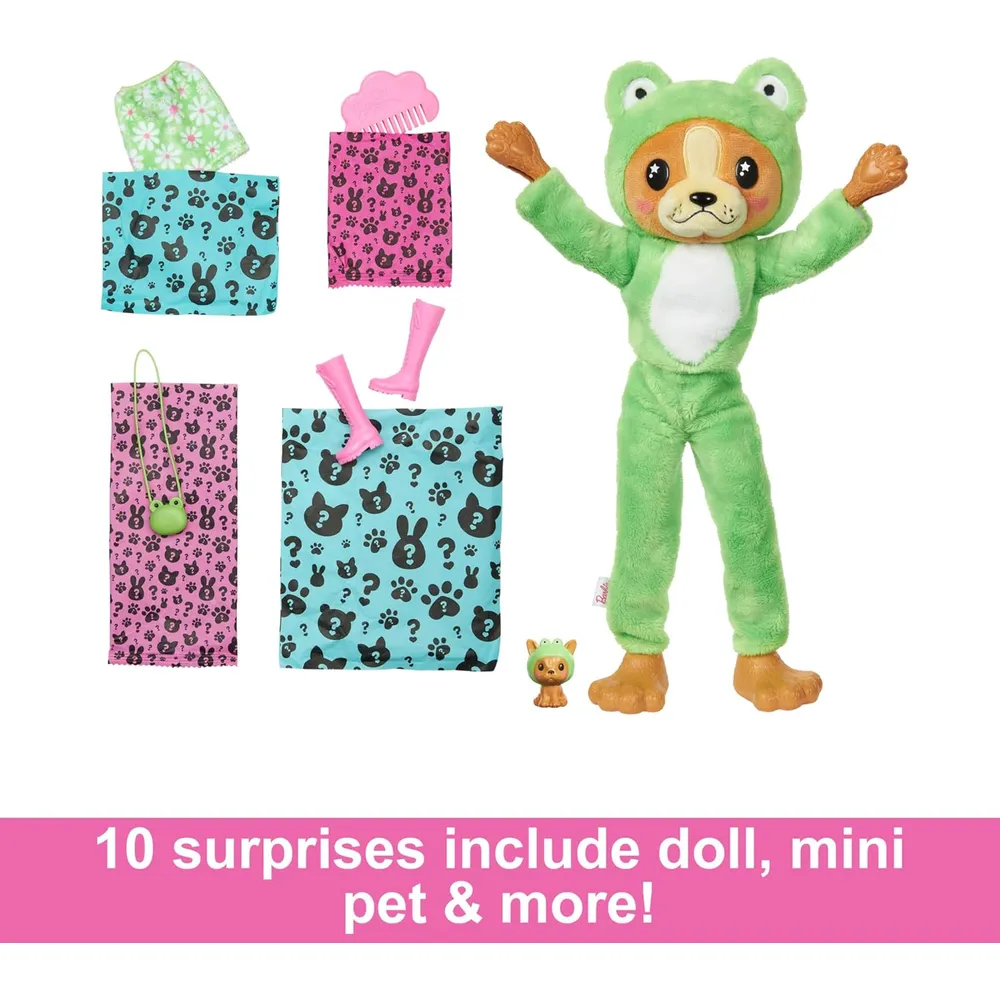 BARBIE CUTIE REVEAL DISFRAZ DE RANA CON SORPRESAS