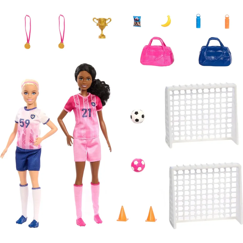 BARBIE SET FÚTBOL BROOKLYN CON ACCESORIOS
