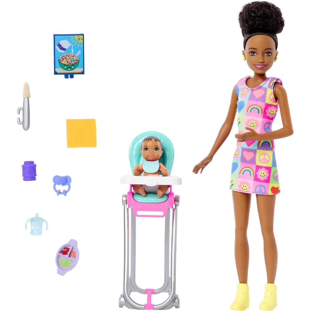 BARBIE SKIPPER SET NIÑERA CON ACCESORIOS