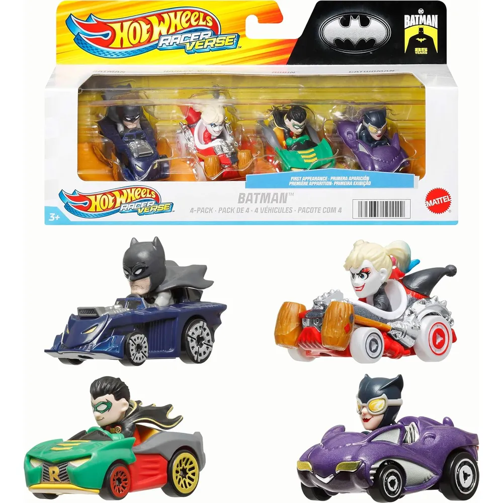 HOT WHEELS BATMAN DC SET 4 PZS