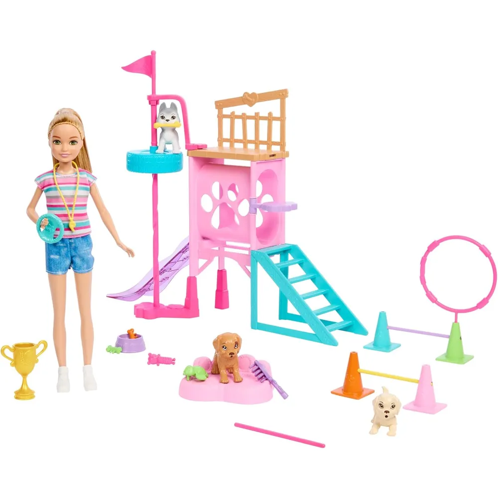 BARBIE STACIE RESCATE DE CACHORROS CON ACCESORIOS