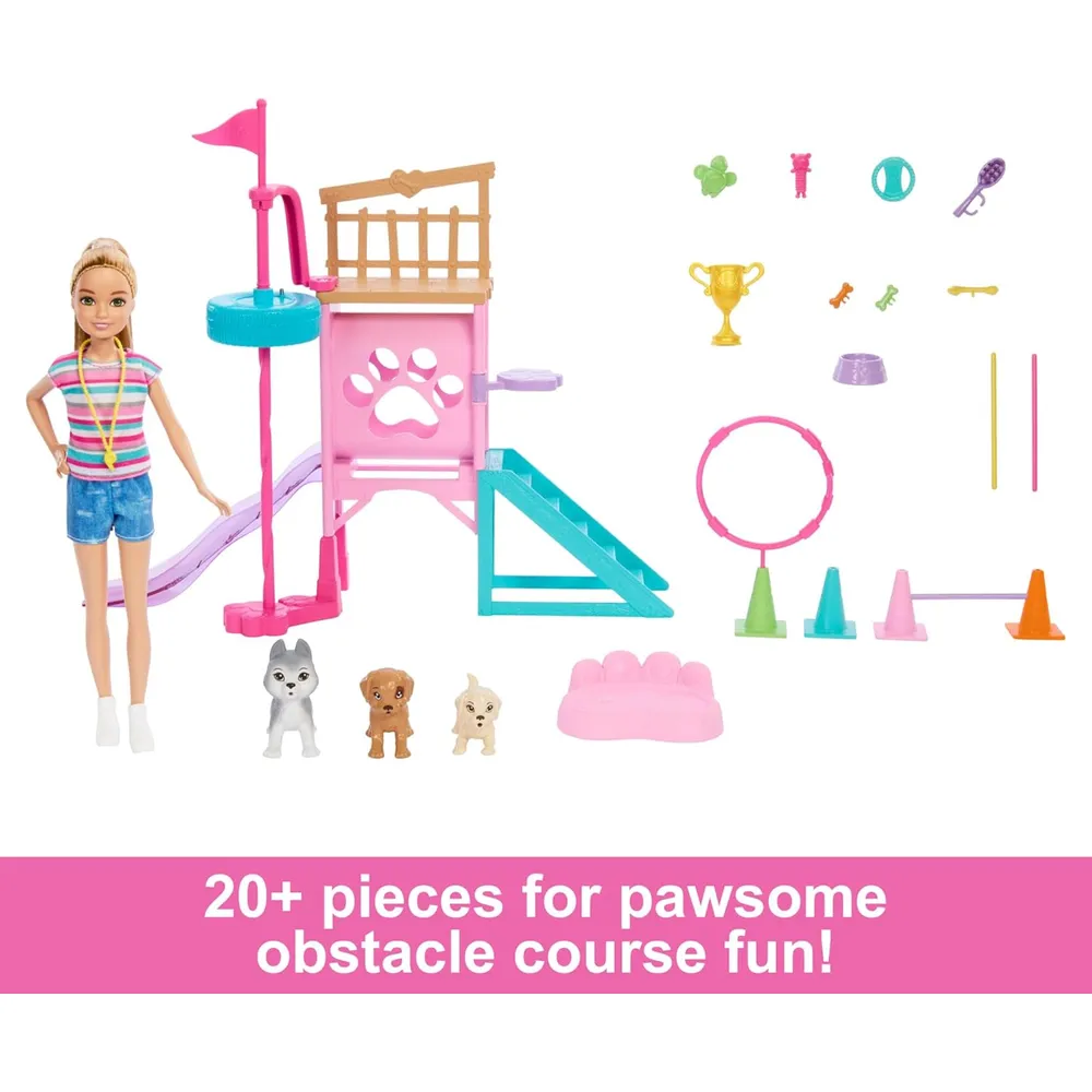 BARBIE STACIE RESCATE DE CACHORROS CON ACCESORIOS