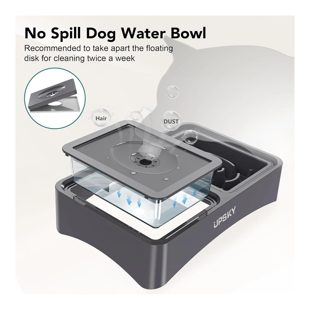 b0cbp5k882_4.webp Upsky Cuencos Elevados 2 En 1 para Perros - Comedero Lento - 4 Alturas Ajustables - Soporte Elevado para Perros - Dispensador de Tazón de Agua para Perros - Dispensador de Tazón de Agua Antideslizante para Perros Pequeños - Medianos y Grandes - Color Gris.
