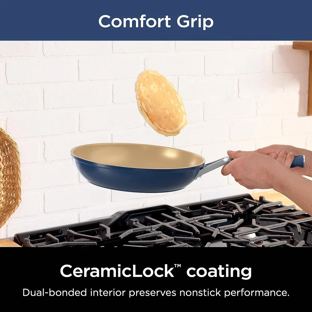 Ninja set cocina CW49011 Ceramic Pro 11 piezas, cerámica antiadherente | Azul Marino
