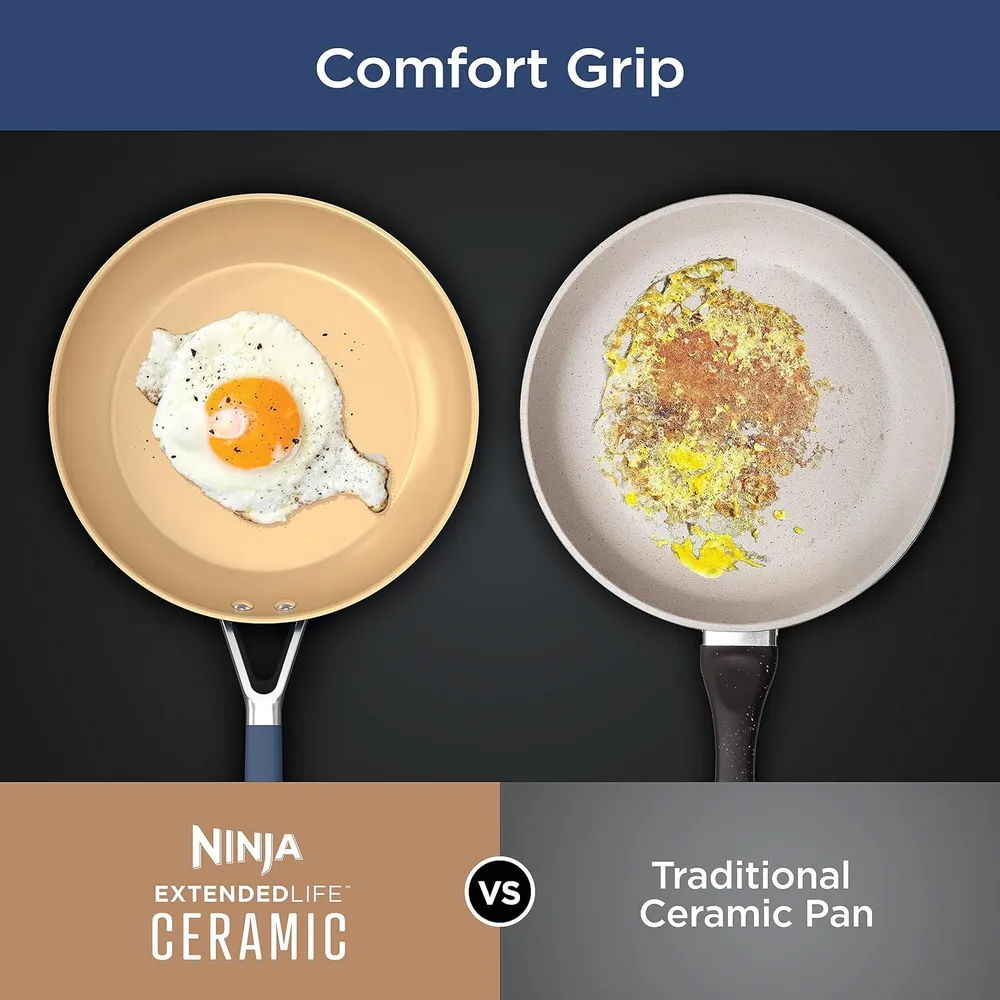 Ninja set cocina CW49011 Ceramic Pro 11 piezas, cerámica antiadherente | Azul Marino