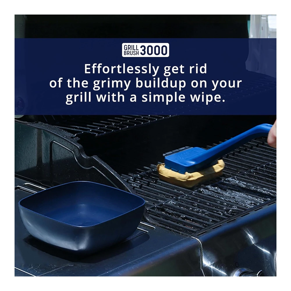 Grill Rescue Cabezal de Limpieza de Raspador Reemplazable para Barbacoa - Sin Cerdas - Herramientas Raspadoras Seguras - Duraderas y Únicas para Rejillas de Hierro Fundido O Acero Inoxidable - Limpiador de Barbacoa (Gb3000)