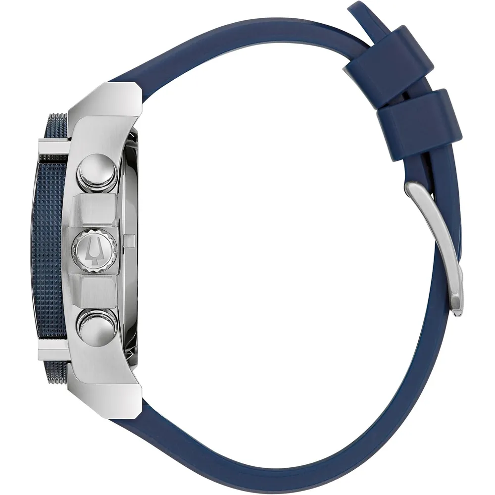 Bulova reloj Icon hombre cronógrafo cuarzo alta precisión cristal curvado | Azul