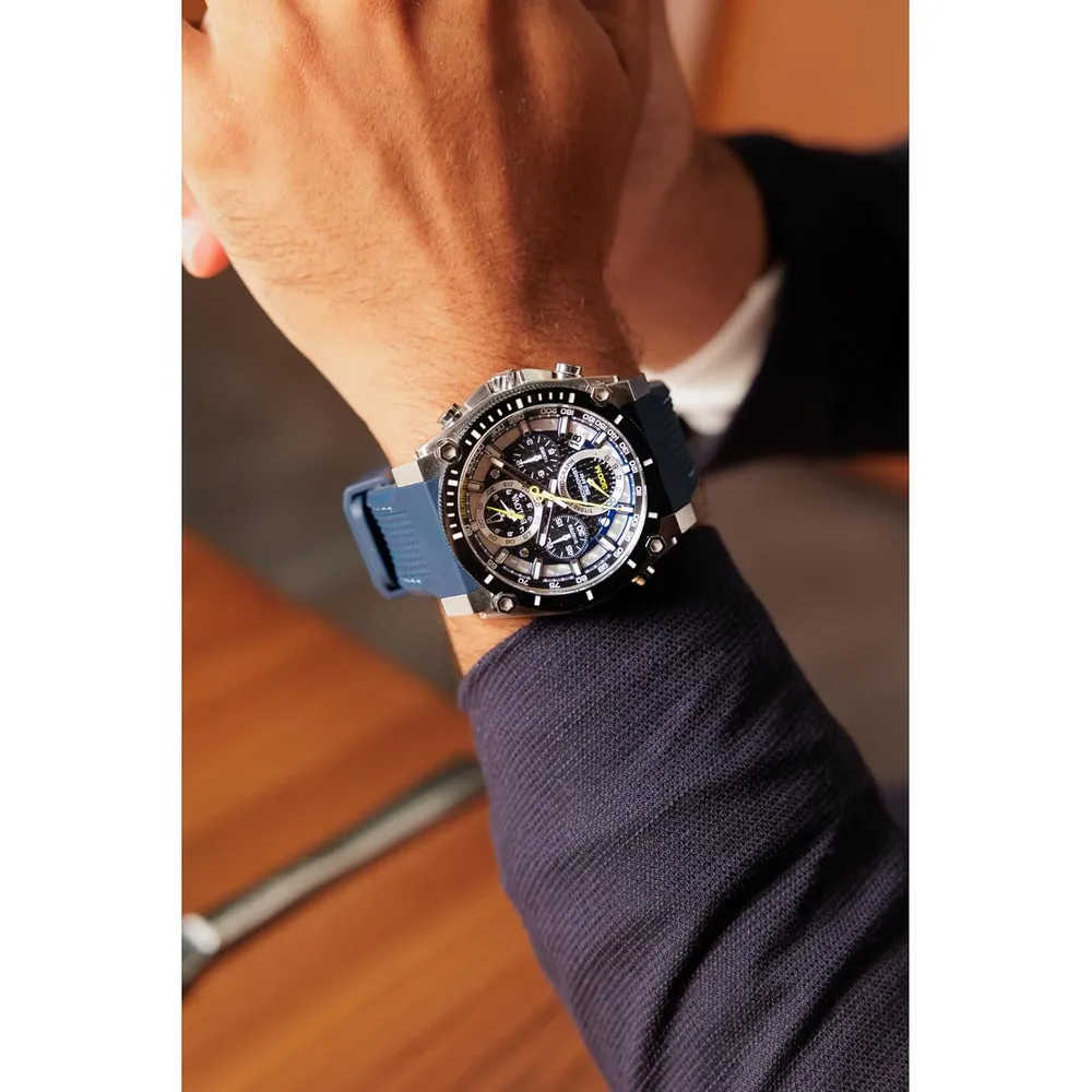 Bulova reloj Icon hombre cronógrafo cuarzo alta precisión cristal curvado | Azul