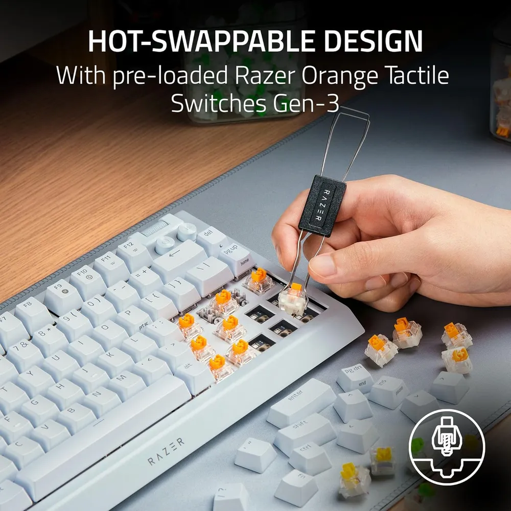 TECLADO ALÁMBRICO BLACKWIDOW V4 75% MODERNO RAZER
