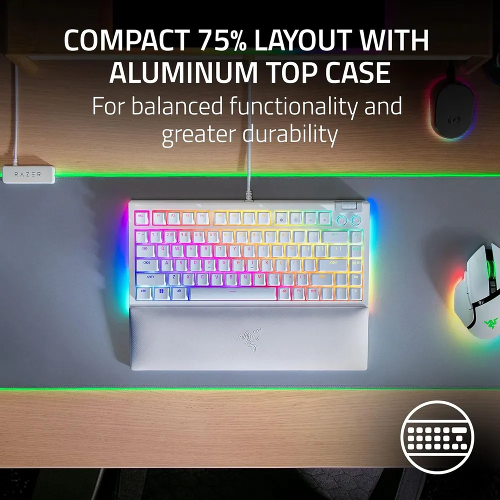 TECLADO ALÁMBRICO BLACKWIDOW V4 75% MODERNO RAZER