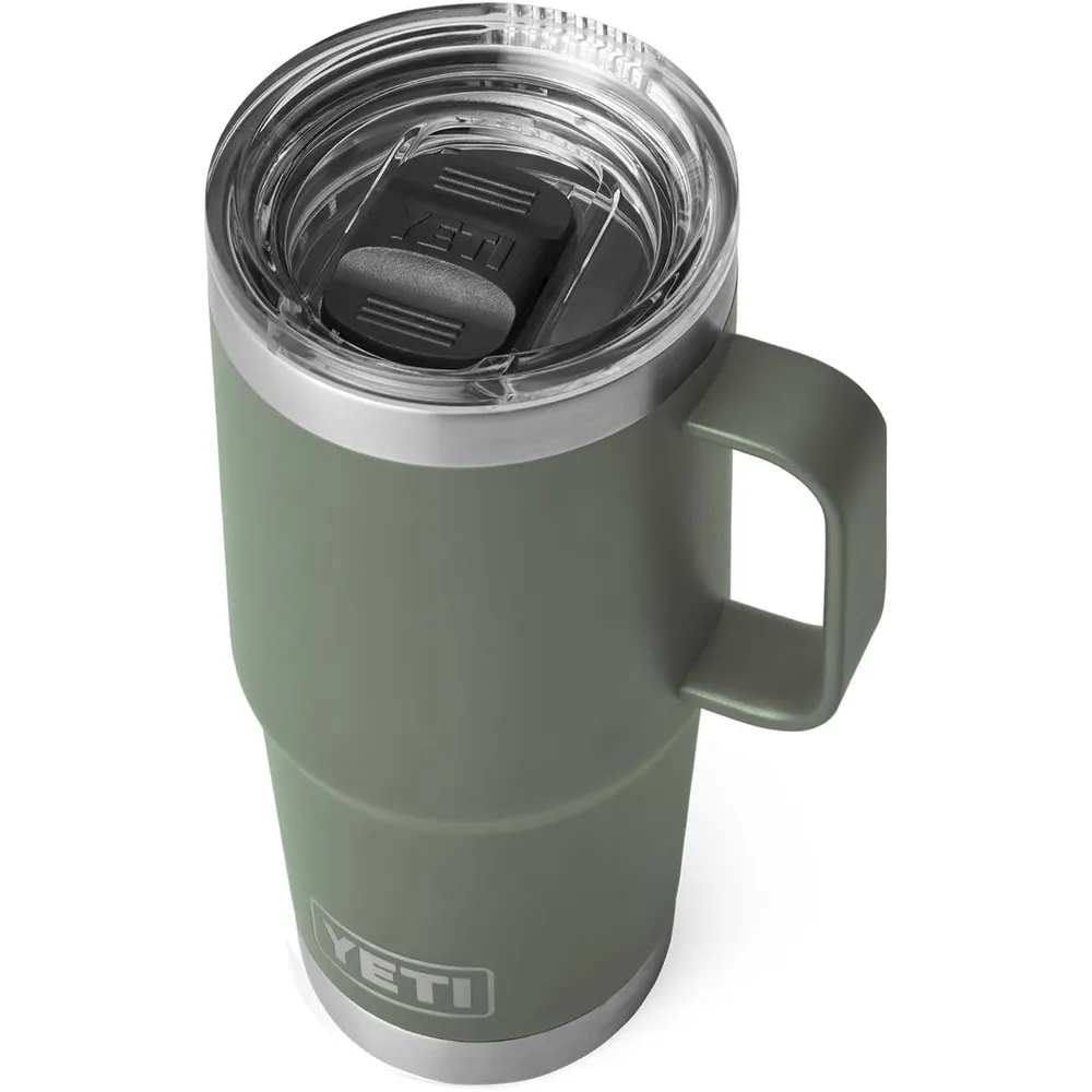 YETI Rambler Vaso de 20 oz de acero inoxidable y tapa Stronghold color verde olivo