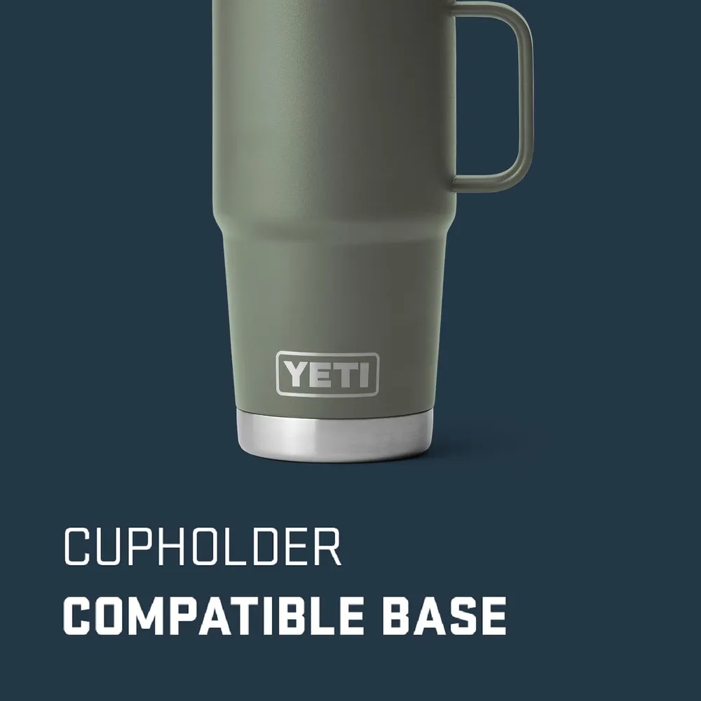YETI Rambler Vaso de 20 oz de acero inoxidable y tapa Stronghold color verde olivo