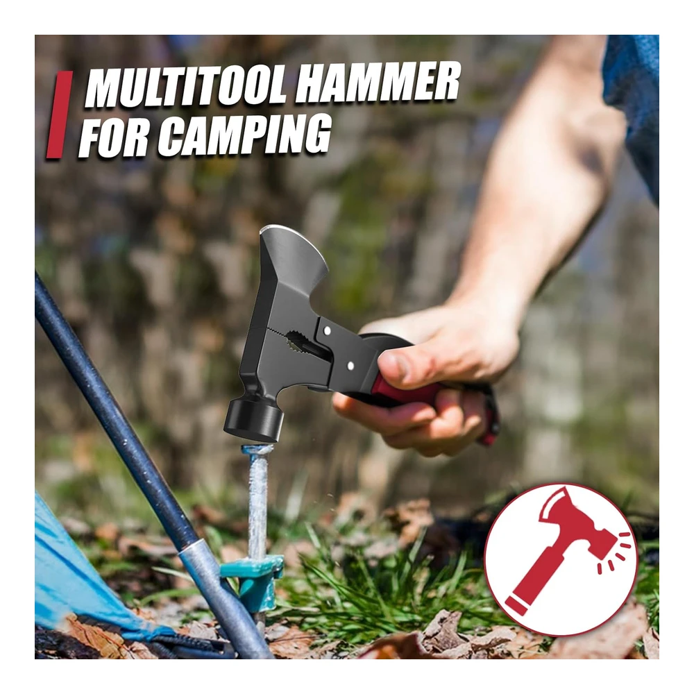 Hacha Multiherramienta 15 En 1 - Relleno de Calcetines para Hombres - Accesorios de Campamento - Equipo de Supervivencia - Regalos de Múltiples Herramientas para Camping - Senderismo - Supervivencia - Regalos de Navidad para Hombres - Regalos de Cumpleaños para Él