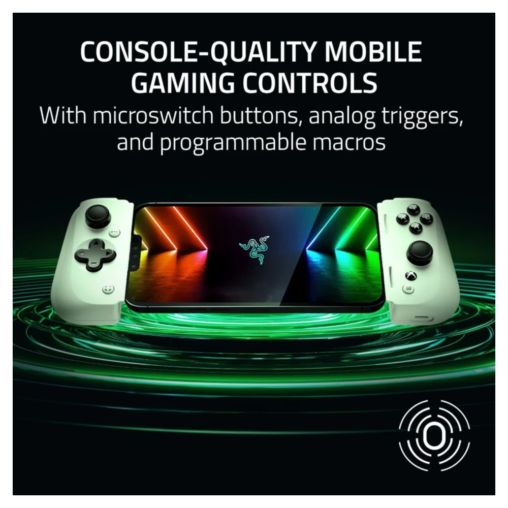 CONTROLADOR RAZER KISHI V2 JUEGOS MÓVIL IPHONE SERIE XBOX | BLANCO