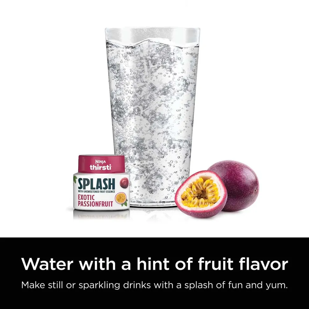 NINJA THIRSTI GOTAS SPLASH MARACUYÁ EXÓTICA SIN AZÚCAR 20 BEBIDAS 355 ML | X3