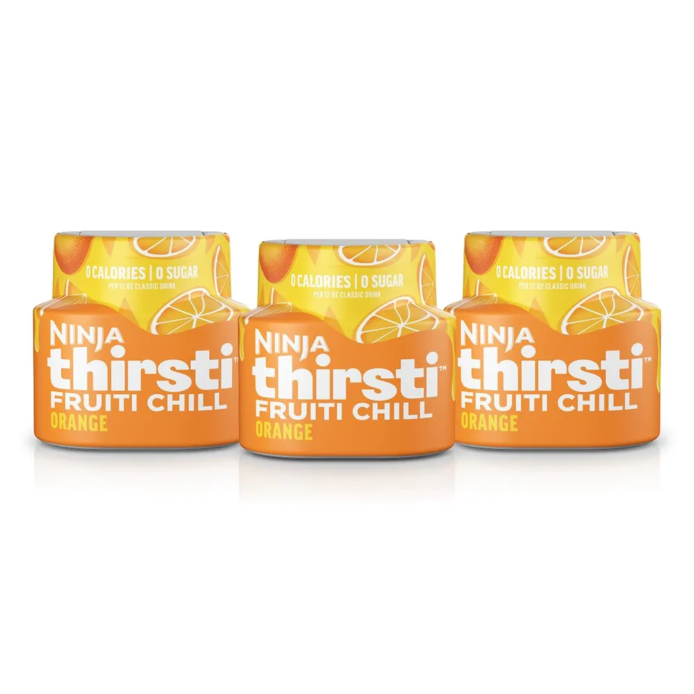NINJA THIRSTI GOTAS FRUITI CHILL NARANJA 17 BEBIDAS 355 ML |PACK X3