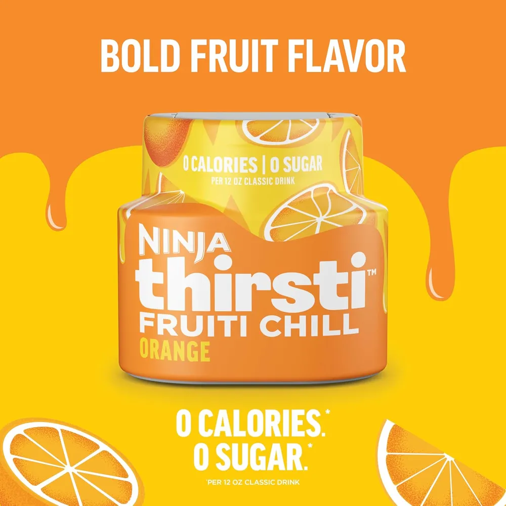 NINJA THIRSTI GOTAS FRUITI CHILL NARANJA 17 BEBIDAS 355 ML |PACK X3