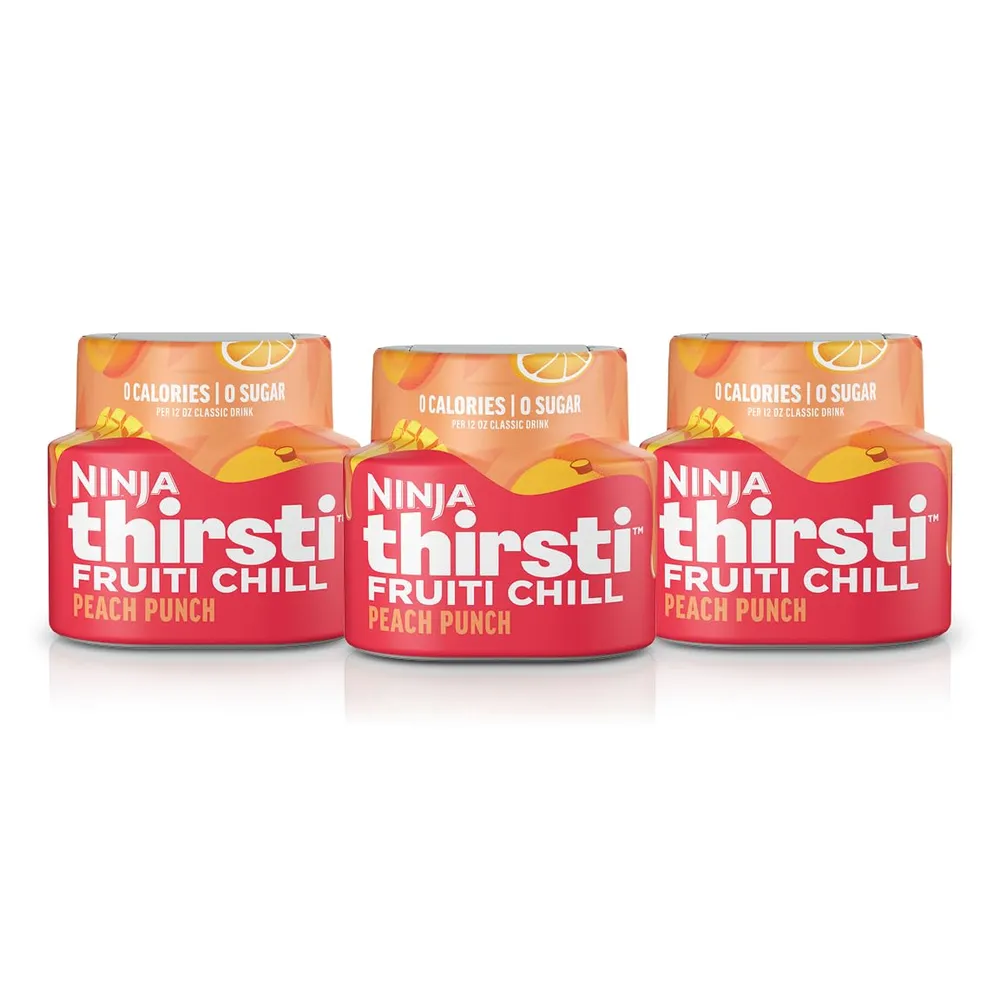 NINJA THIRSTI GOTAS FRUITI CHILL DURAZNO 17 BEBIDAS 355 ML |PACK X3