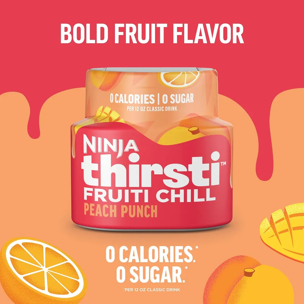 NINJA THIRSTI GOTAS FRUITI CHILL DURAZNO 17 BEBIDAS 355 ML |PACK X3