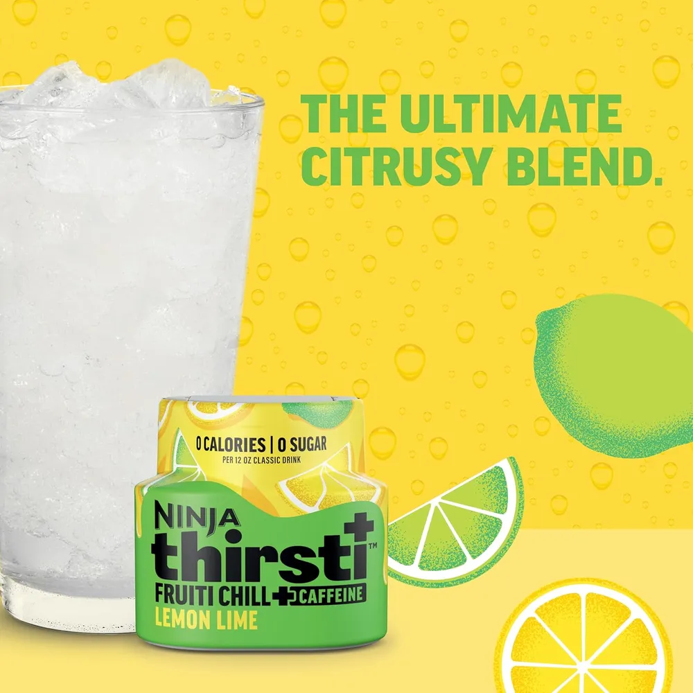 NINJA THIRSTI GOTAS FRUITI CHILL+ LIMÓN Y LIMA 17 BEBIDAS 355 ML |PACK X3