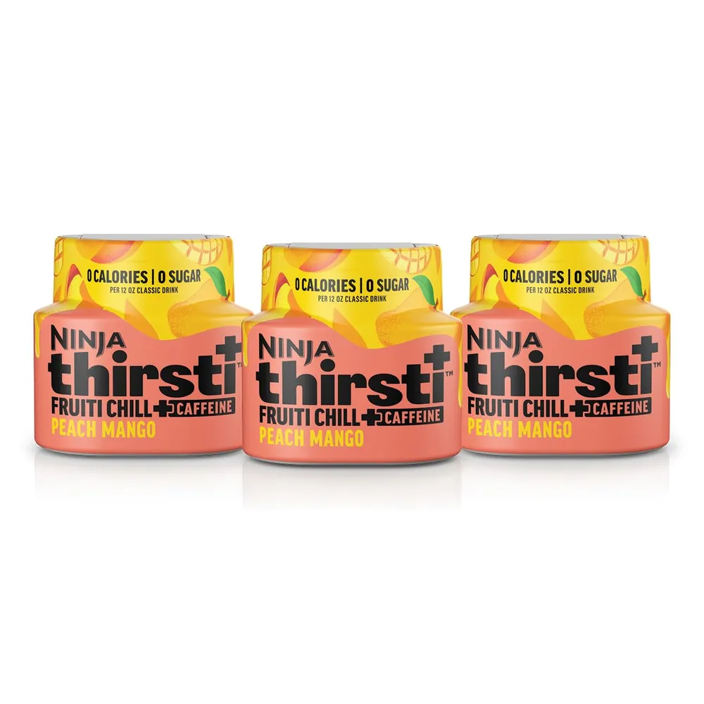 NINJA THIRSTI GOTAS FRUITI CHILL+ MELOCOTÓN Y MANGO 17 BEBIDAS 355 ML |PACK X3