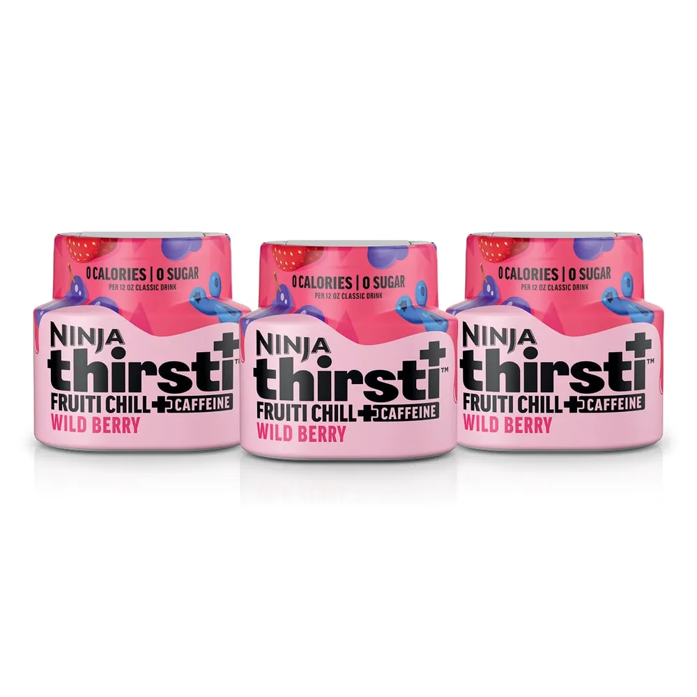 NINJA THIRSTI GOTAS FRUITI CHILL+ FRUTOS DEL BOSQUE 17 BEBIDAS 355 ML |PACK X3