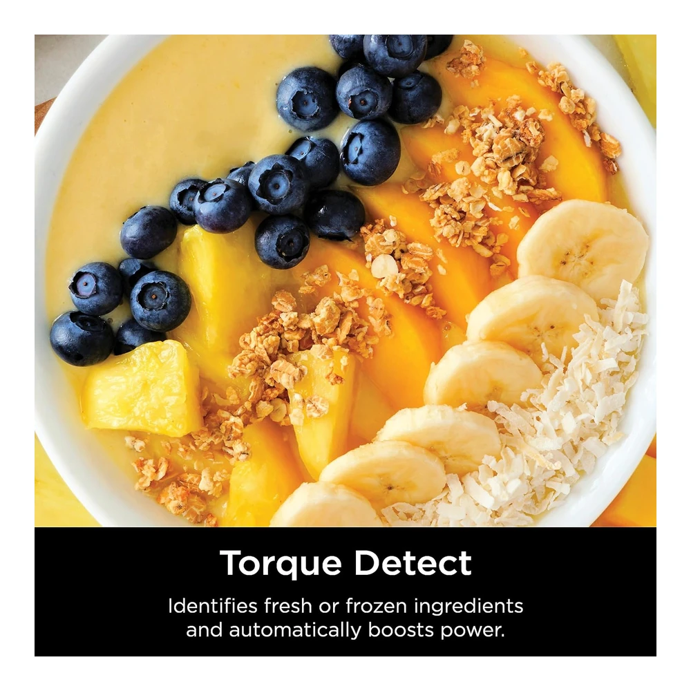 NINJA TB201 DETECT POWER BLENDER PRO - TECNOLOGÍA BLENDSENSE - PARA BATIDOS - BATIDOS Y MÁS - 1800 VATIOS DE PICO - 72 ONZAS - JARRA - LICUADORA - NEGRO