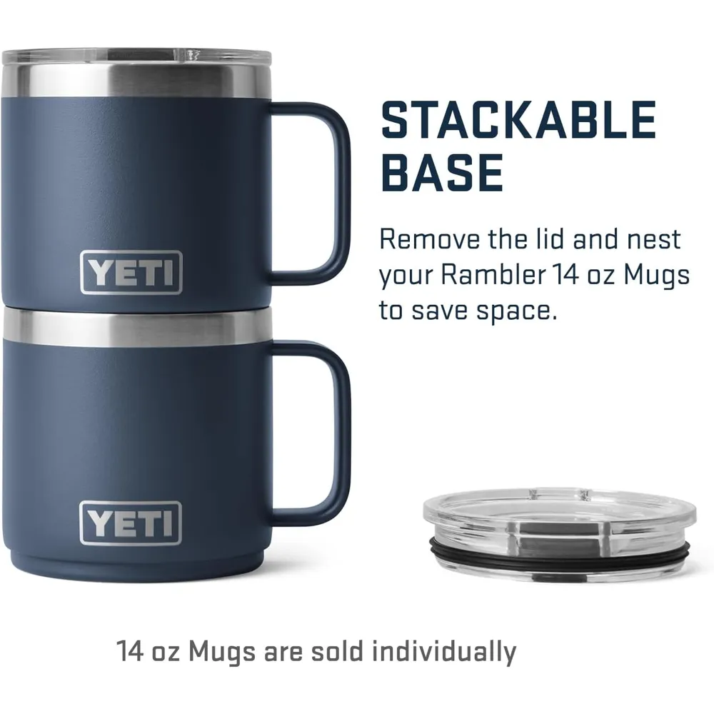 YETI Rambler Taza Apilable con Tapa Magslider de 14 oz | Azul Marino