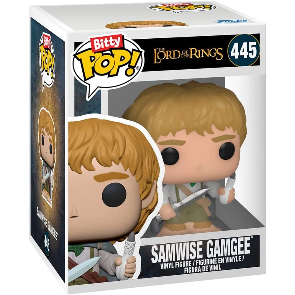 Funko Pop | Pack de 4 Bitty de El Señor de los Anillos (Samwise, Pippin, Merry y figura sorpresa)
