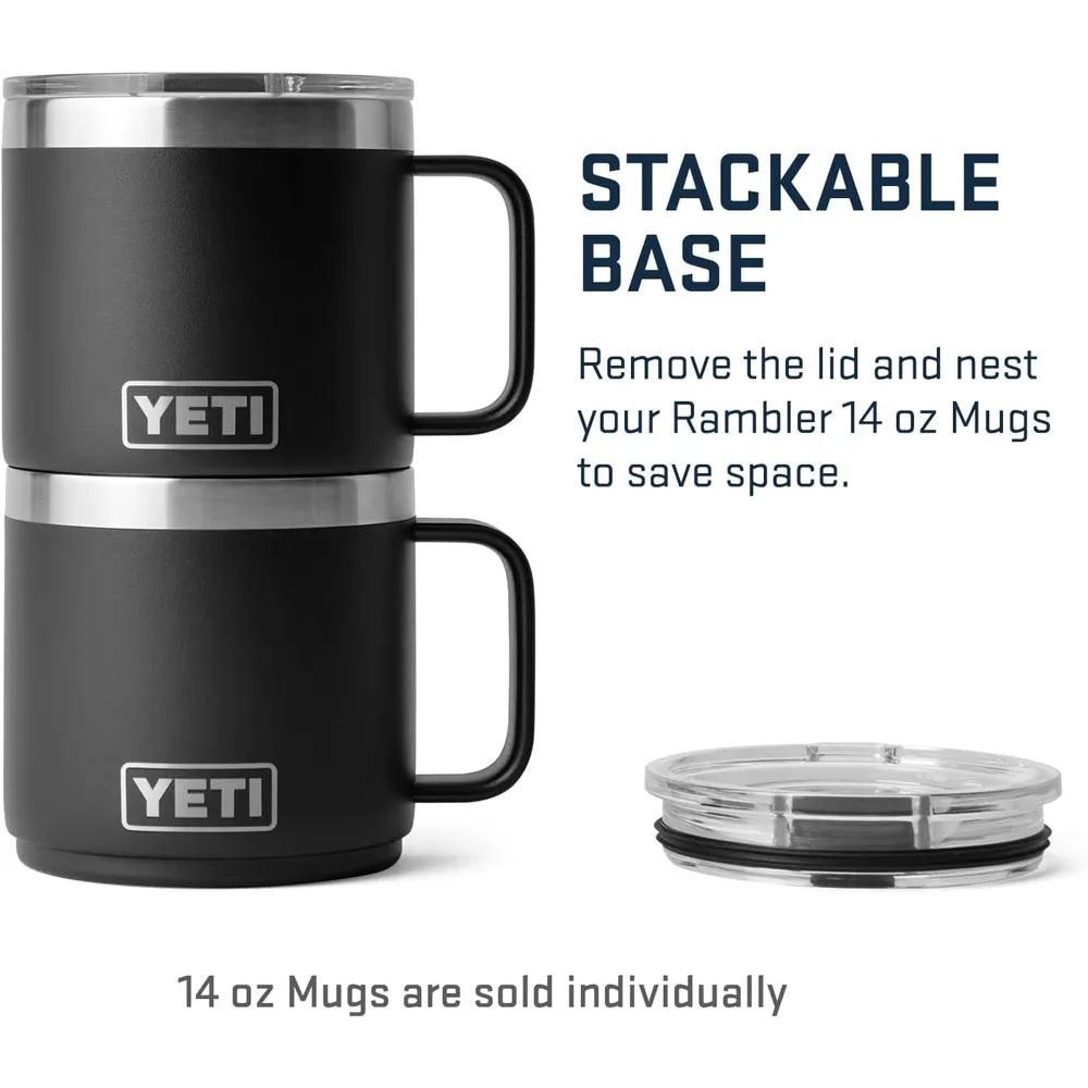 YETI Rambler Taza Apilable con Tapa Magslider de 14 oz | Negro