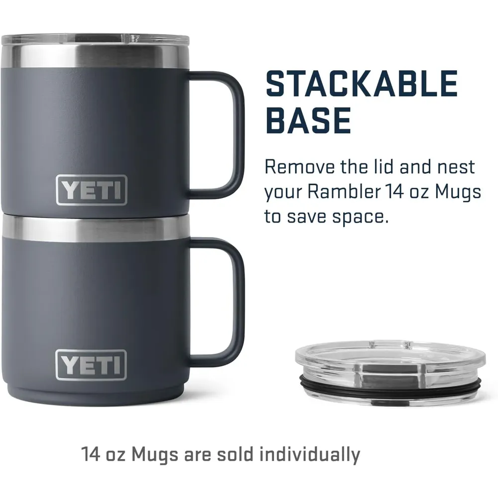 YETI Rambler Taza Apilable con Tapa Magslider de 14 oz | Gris