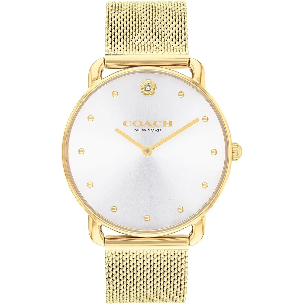 COACH Reloj Diseño elegante Elliot de calidad premium con detalle iconico Resistente al agua 36mm | Oro