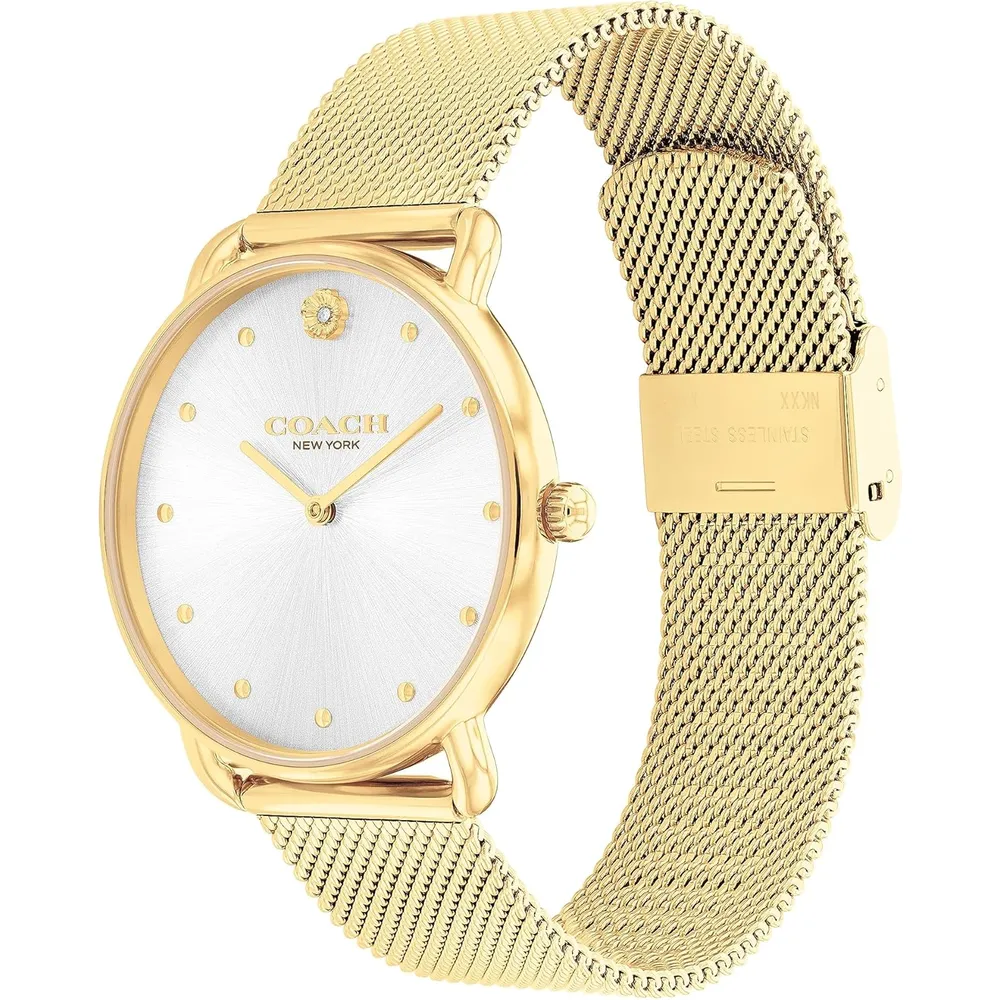 COACH Reloj Diseño elegante Elliot de calidad premium con detalle iconico Resistente al agua 36mm | Oro