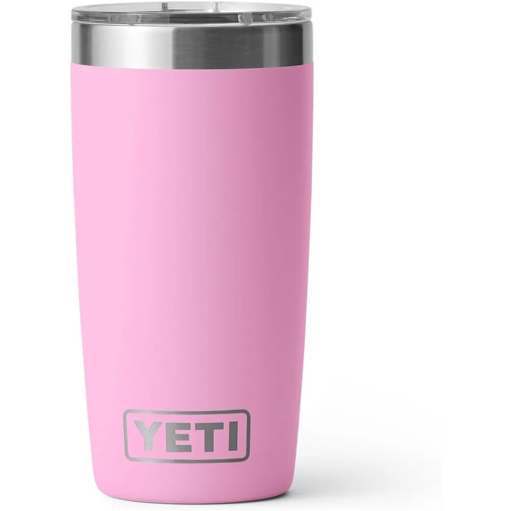 YETI Rambler Vaso de 10 oz de acero inoxidable y tapa MagSlider color rosa