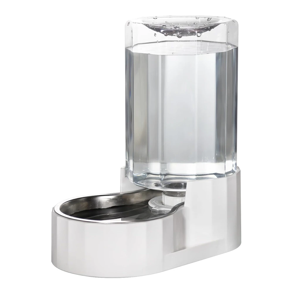 Rizzari Bebedero Automático para Mascotas - Dispensador de Agua de Acero Inoxidable Por Gravedad - 100% Sin Bpa - Alimentador de Agua de Gran Capacidad para Gatos y Perros Pequeños y Medianos (6.3 Litros)