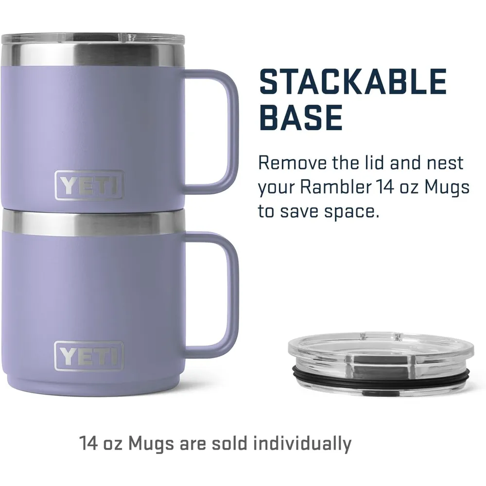YETI Rambler Taza Apilable con Tapa Magslider de 14 oz | Lila