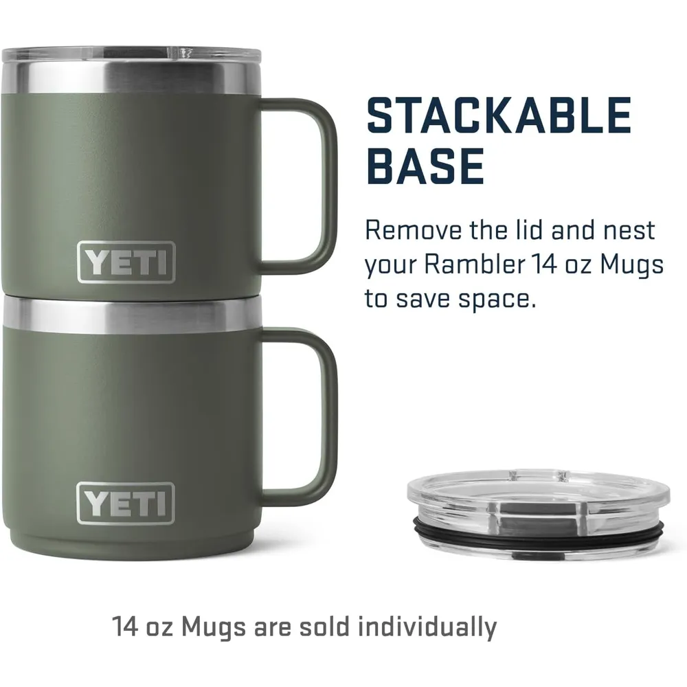 YETI Rambler Taza Apilable con Tapa Magslider de 14 oz | Verde Militar