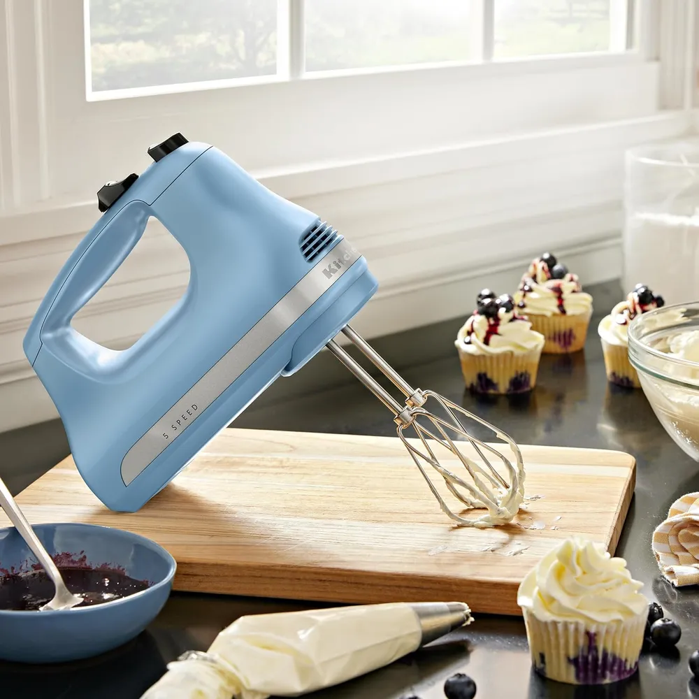 KITCHENAID, BATIDORA DE MANO ULTRA POTENTE 5 VELOCIDADES | AZUL TERCIOPELO