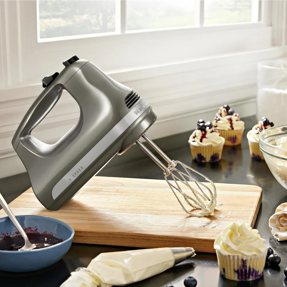 KITCHENAID KHM512, BATIDORA DE MANO ULTRA POTENTE 5 VELOCIDADES | PLATEADO