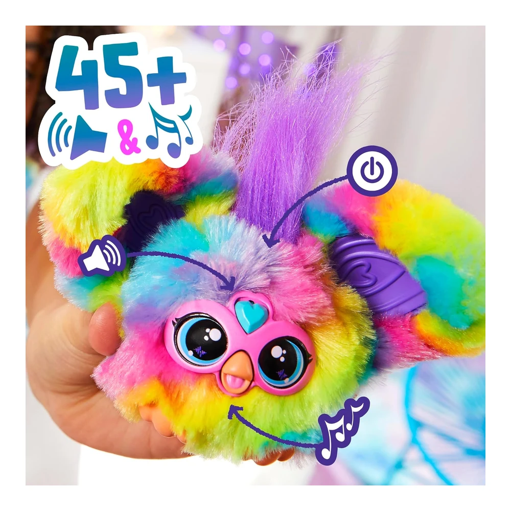 b0cfzql3dv_2.webp Furby Furblets Ray-Vee Mini Friend, Más de 45 Sonidos, Música Electrónica y Frases, Juguetes de Peluche para Niñas y Niños de 6 Años