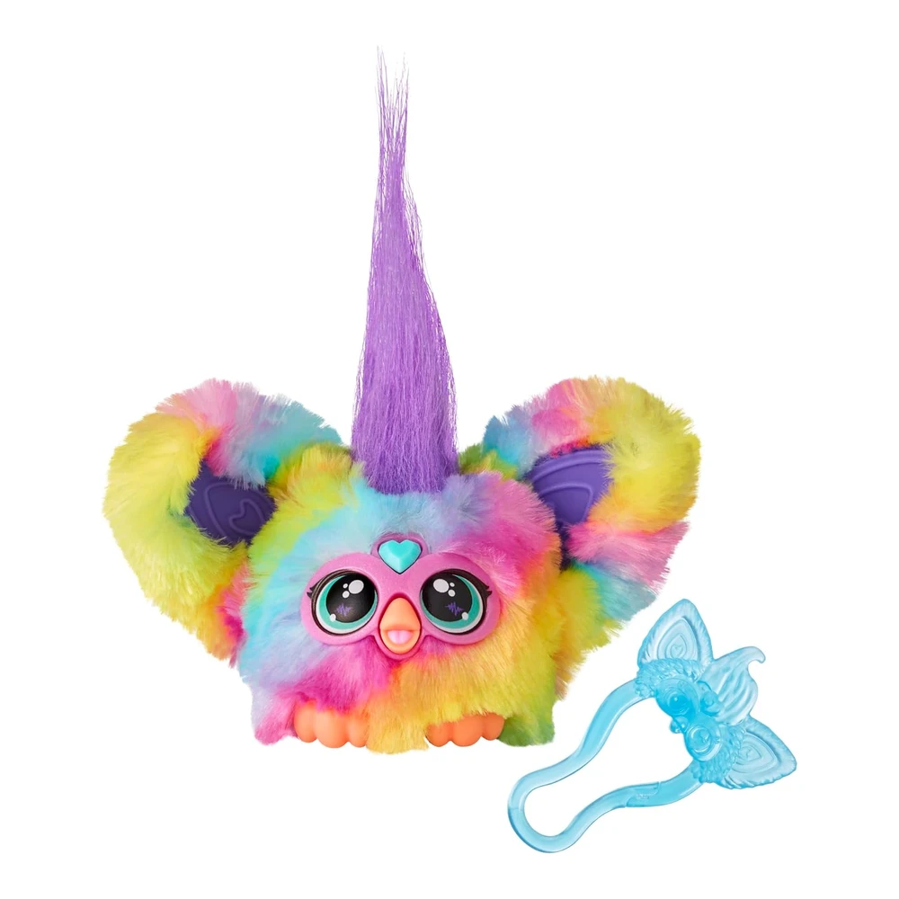 Furby Furblets Ray-Vee Mini Friend, Más de 45 Sonidos, Música Electrónica y Frases, Juguetes de Peluche para Niñas y Niños de 6 Años