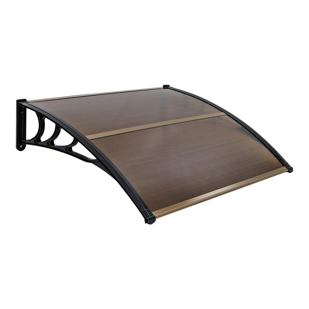 Tangkula Toldo de Ventana de 40 X 48" - Moderno Toldo de Policarbonato para Puerta Superior con Hoja Hueca para Protección Contra La Lluvia - Nieve - Luz Solar - Toldos Upf 50+ para Patio - Puerta - Terraza - Porche