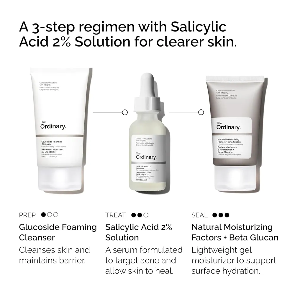 SET THE ORDINARY ACNE LIMPIADOR GLUCÓSIDO ÁCIDO SALICÍLICO FACTORES HIDRATANTES