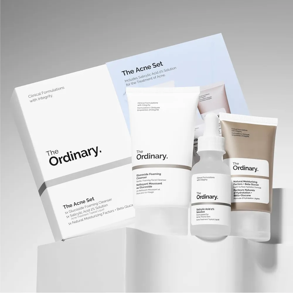 SET THE ORDINARY ACNE LIMPIADOR GLUCÓSIDO ÁCIDO SALICÍLICO FACTORES HIDRATANTES